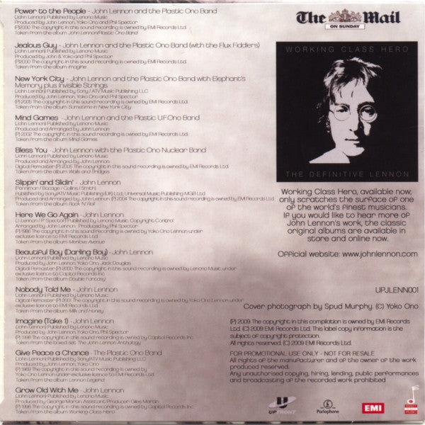 John Lennon : John Lennon (CD, Comp, Promo, Car)