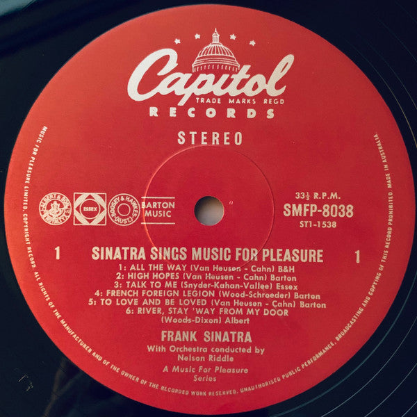 Frank Sinatra : Sinatra Sings Music For Pleasure (LP, Comp, RE)