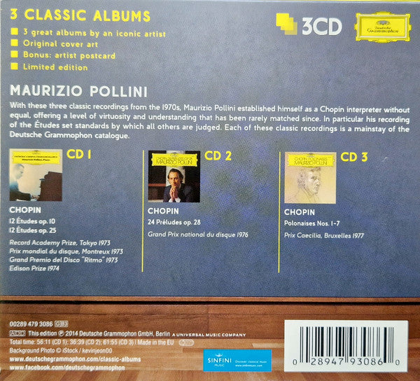 Chopin*, Maurizio Pollini : 3 Classic Albums (3xCD, Comp, Ltd, RE + Box)