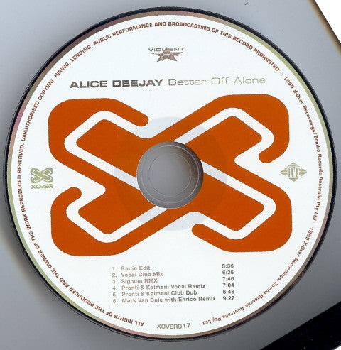 Alice Deejay : Better Off Alone (CD, Single)