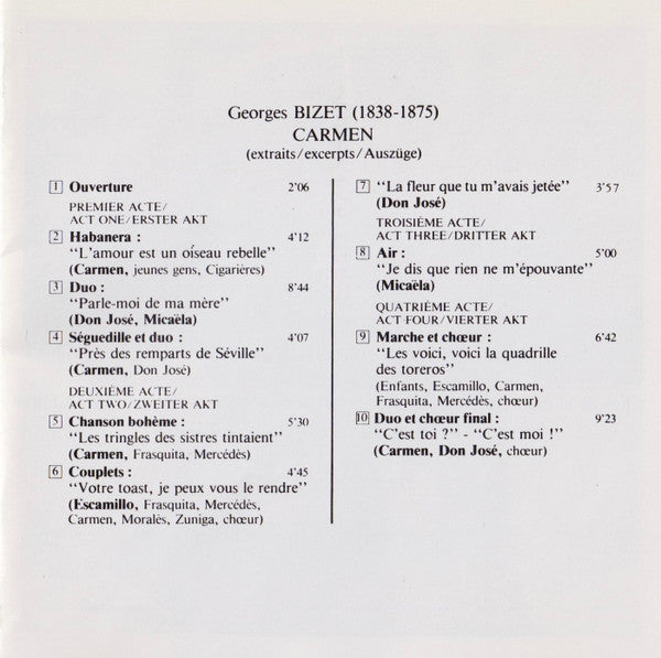 Georges Bizet / Julia Migenes Johnson, Placido Domingo, Ruggero Raimondi, Faith Esham, Lorin Maazel, Orchestre National De France, Chœur De Radio France Et Maîtrise De Radio France : Carmen (CD, Album, RE)