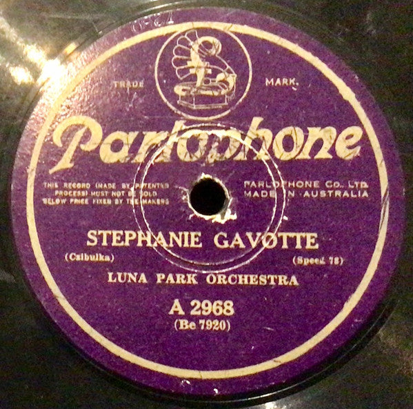 Lunapark-Orchester : Glow-Worm Idyll / Stephanie Gavotte (Shellac, 10")