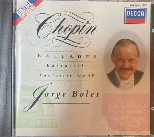 Frédéric Chopin - Jorge Bolet : Ballades / Barcarolle / Fantaisie Op. 49 (CD, Album)