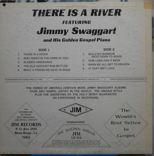 Jimmy Swaggart : There Is A River (LP, Album, M/Print)