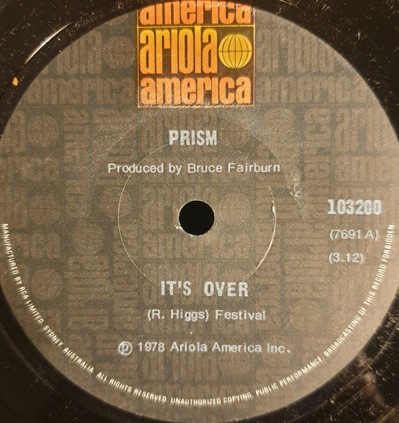 Prism (7) : It's Over (7", Single)