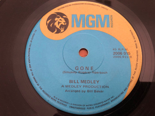 Bill Medley : Nobody Knows (7", Single)
