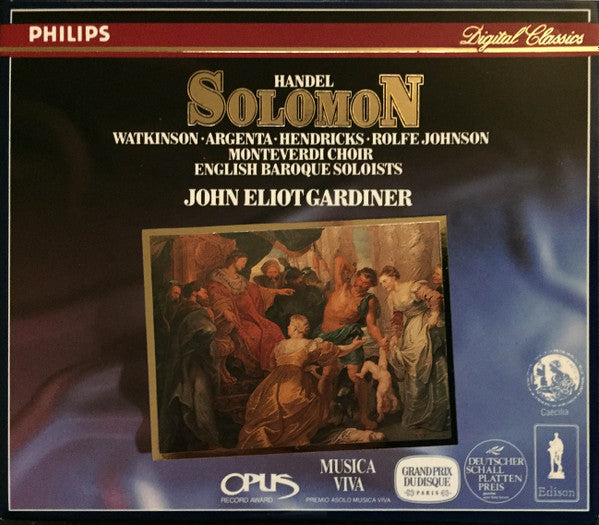Handel* - Watkinson* •  Argenta* •  Hendricks* •  Rolfe Johnson* •  Monteverdi Choir* •  English Baroque Soloists* •  John Eliot Gardiner : Solomon (2xCD, RE + Box, Sli)