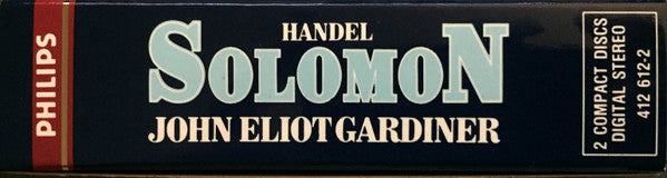 Handel* - Watkinson* •  Argenta* •  Hendricks* •  Rolfe Johnson* •  Monteverdi Choir* •  English Baroque Soloists* •  John Eliot Gardiner : Solomon (2xCD, RE + Box, Sli)