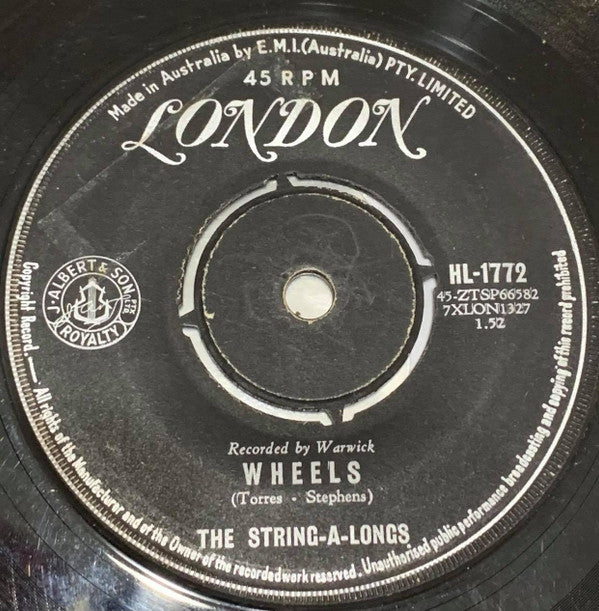 The String-A-Longs : Wheels (7", Single, Mono, Pun)