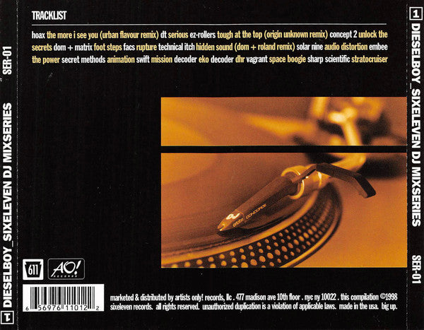 Dieselboy : Sixeleven DJ Mixseries Volume One (CD, Mixed, RE)