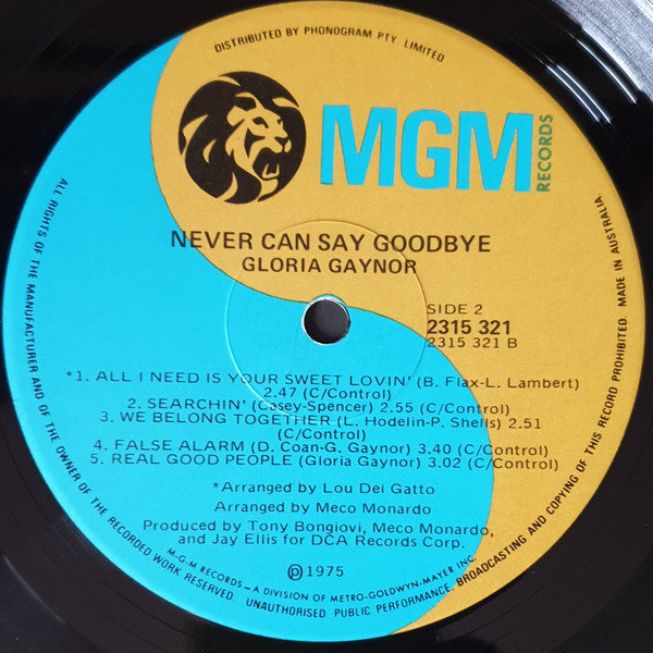 Gloria Gaynor : Never Can Say Goodbye (LP, P/Mixed, Col)