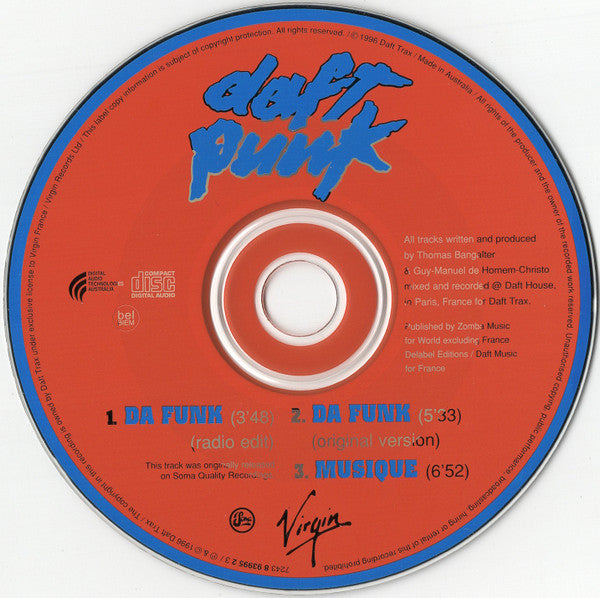 Daft Punk : Da Funk (CD, Single)