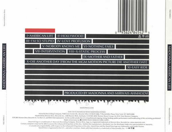 Madonna : American Life (CD, Album, Enh, RE)