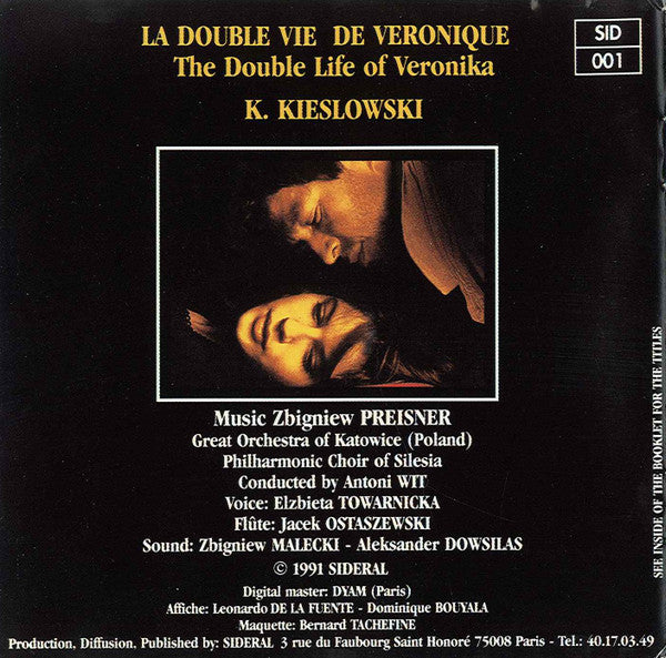 Zbigniew Preisner : La Double Vie De Véronique = The Double Life Of Veronika (Original Motion Picture Sound Track) (CD, Album)