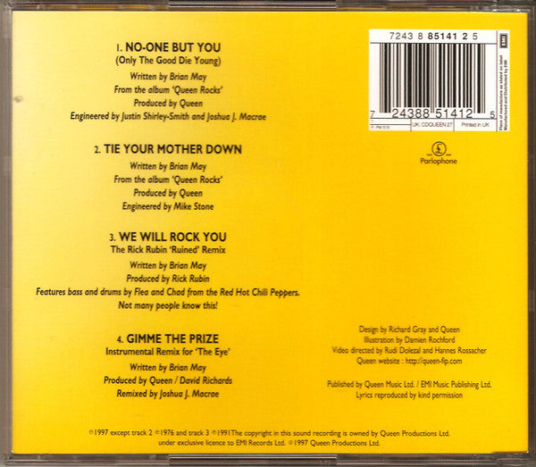 Queen : No-One But You / Tie Your Mother Down (CD, Single)