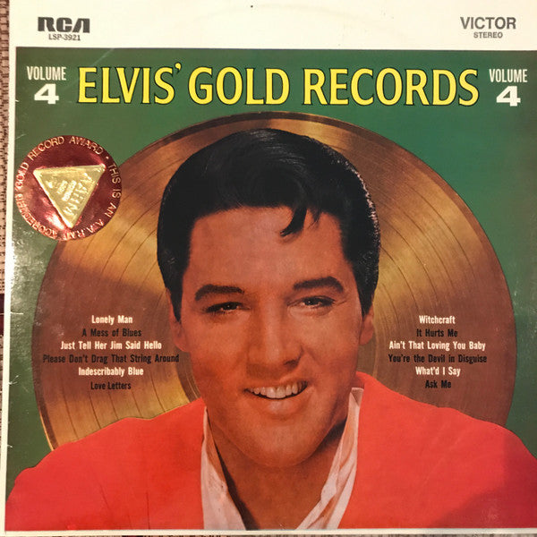 Elvis Presley : Elvis' Gold Records - Volume 4 (LP, Comp, RE, Ora)