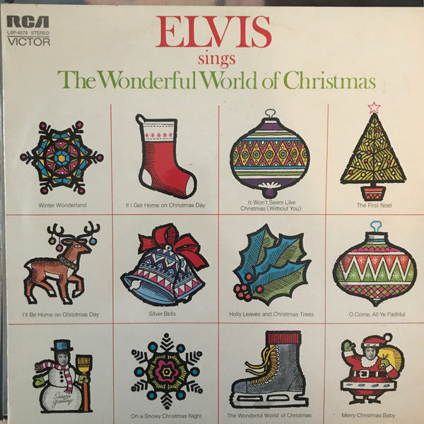 Elvis Presley : Elvis Sings The Wonderful World Of Christmas (LP, Album, Ora)