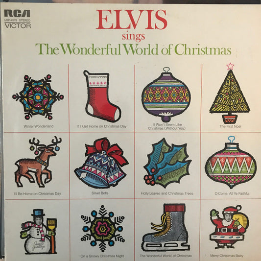 Elvis Presley : Elvis Sings The Wonderful World Of Christmas (LP, Album, Ora)