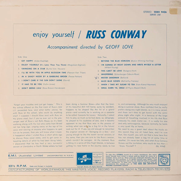 Russ Conway : Enjoy Yourself (LP, Album)