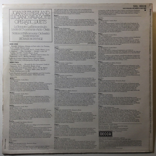Luciano Pavarotti, Joan Sutherland, Richard Bonynge, National Philharmonic Orchestra : Sutherland Pavarotti Operatic Duets (LP)