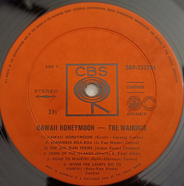 The Waikiki's : Hawaii Honeymoon (LP)