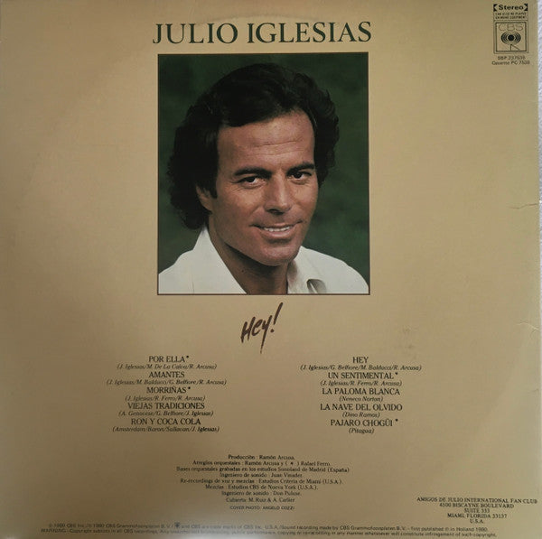 Julio Iglesias : Hey! (LP, Album, Gat)