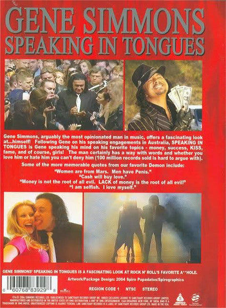 Gene Simmons : Speaking In Tongues (DVD-V, NTSC)