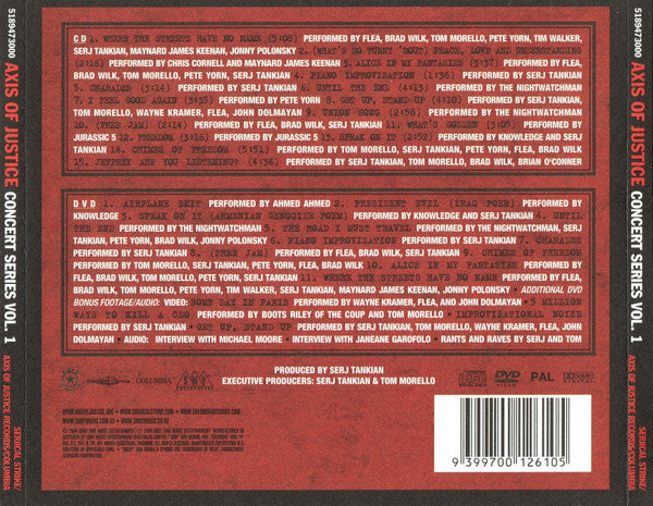Various : Axis Of Justice: Concert Series - Volume 1 (CD, Comp + DVD-V, PAL)
