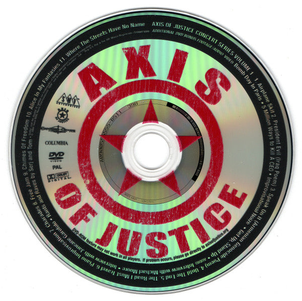 Various : Axis Of Justice: Concert Series - Volume 1 (CD, Comp + DVD-V, PAL)