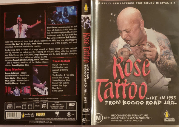 Rose Tattoo : Live From Boggo Road Jail 1993 (DVD-V, PAL, All)