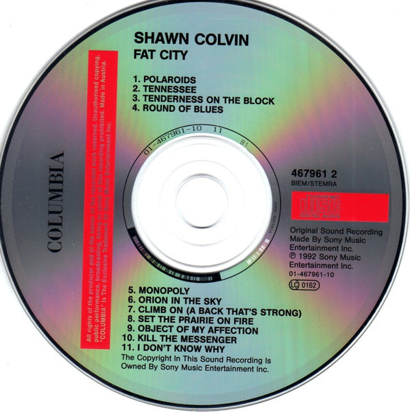 Shawn Colvin : Fat City (CD, Album, RP)