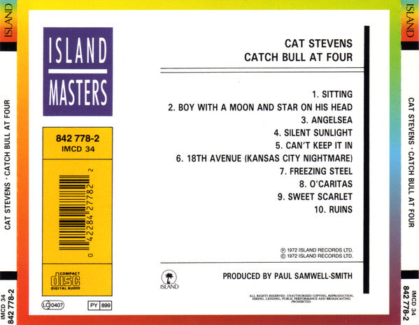 Cat Stevens : Catch Bull At Four (CD, Album, RE)