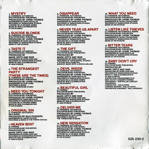 INXS : The Greatest Hits (CD, Comp, RE, SMA)