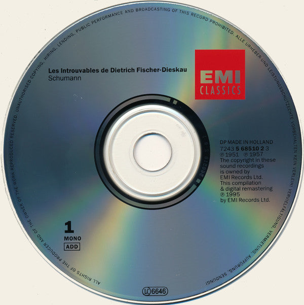 Dietrich Fischer-Dieskau : Les Introuvables De Dietrich Fischer-Dieskau (6xCD, Album, Mono + Box, Comp)