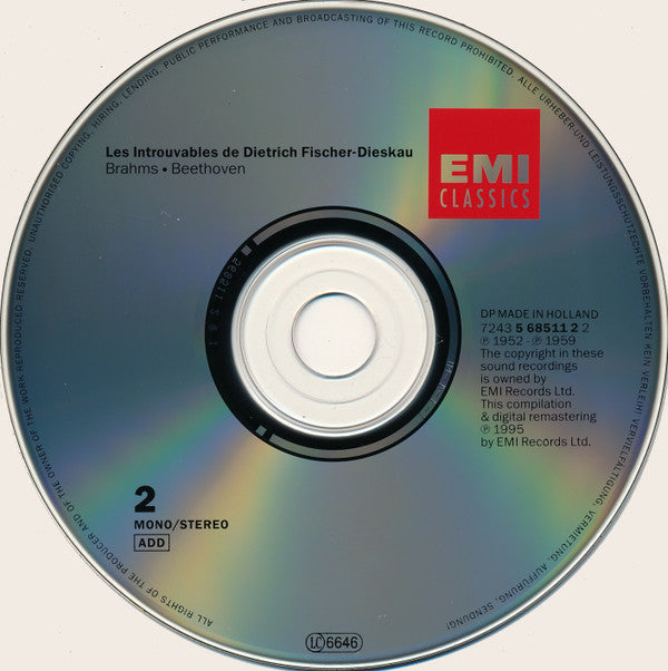 Dietrich Fischer-Dieskau : Les Introuvables De Dietrich Fischer-Dieskau (6xCD, Album, Mono + Box, Comp)