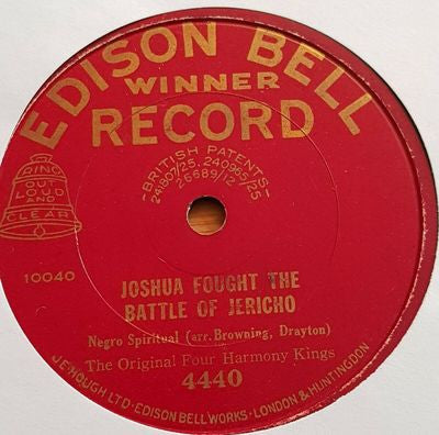 Four Harmony Kings : Rolling And Rocker Dem In His Arms / Joshua Fought The Battle Of Jericho (Shellac, 10")