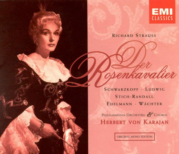 Richard Strauss - Schwarzkopf* · Ludwig* · Stich-Randall* · Edelmann* · Wächter* · Philharmonia Orchestra & Chorus* · Herbert von Karajan : Der Rosenkavalier (Original Mono Edition) (3xCD, Album, Mono, RE, RM + Box, Sli)