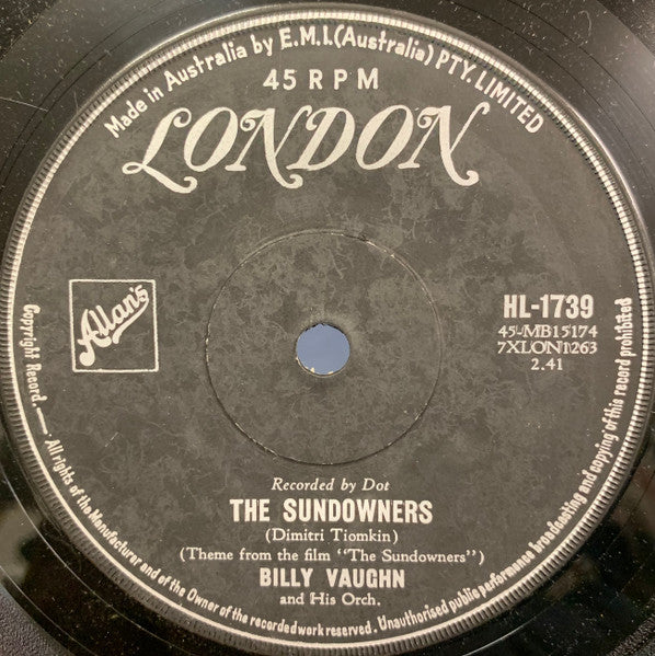 Billy Vaughn And His Orchestra : The Sundowners (7")