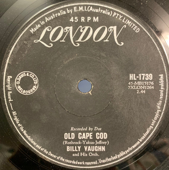 Billy Vaughn And His Orchestra : The Sundowners (7")