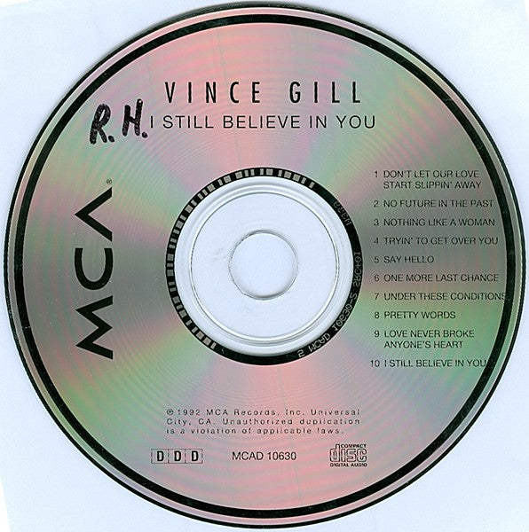 Vince Gill : I Still Believe In You (CD, Album, Club)
