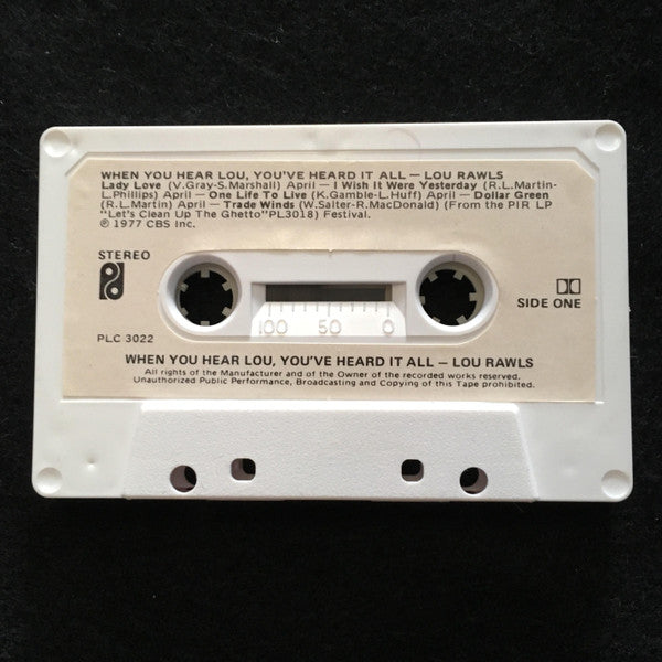 Lou Rawls : When You Hear Lou, You've Heard It All (Cass, Album, M/Print, Dol)