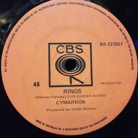 Cymarron : Rings  (7", Single)