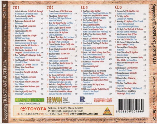 Various : Toyota Muster Rural Aid Appeal (4xCD, Comp)