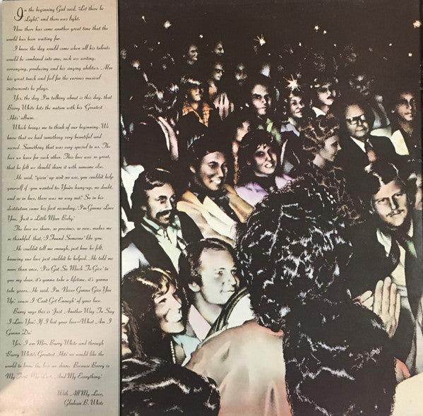 Barry White : Barry White's Greatest Hits (LP, Comp, Gat)