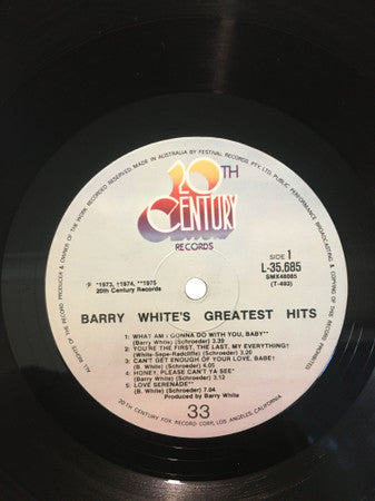 Barry White : Barry White's Greatest Hits (LP, Comp, Gat)