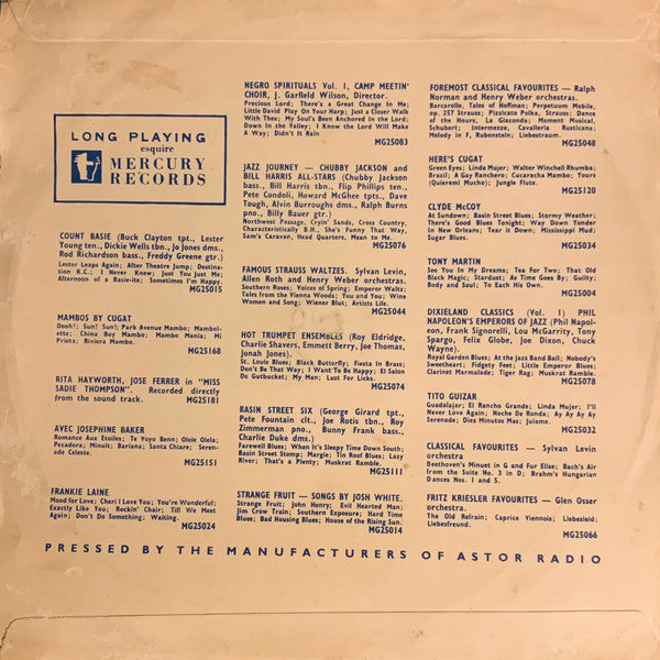 Sigmund Romberg : The Best-Loved Music Of Sigmund Romberg (10", Comp, Mono)