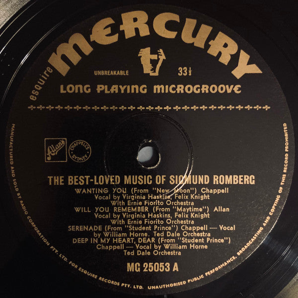 Sigmund Romberg : The Best-Loved Music Of Sigmund Romberg (10", Comp, Mono)