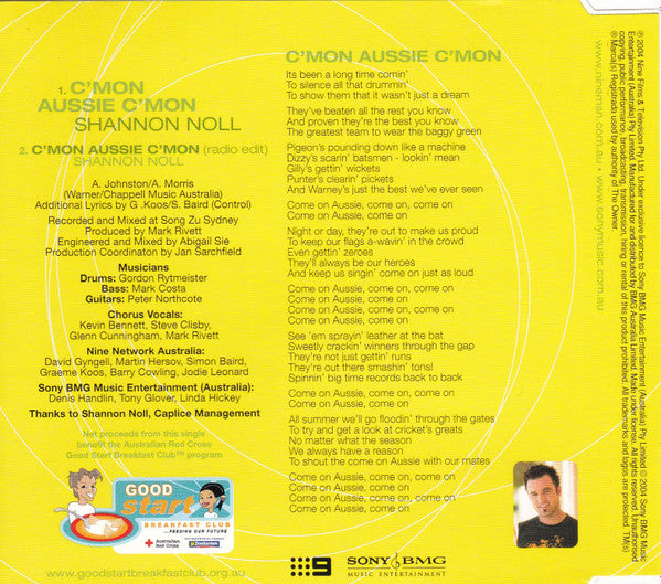 Shannon Noll : C'mon Aussie C'mon (CD, Single)