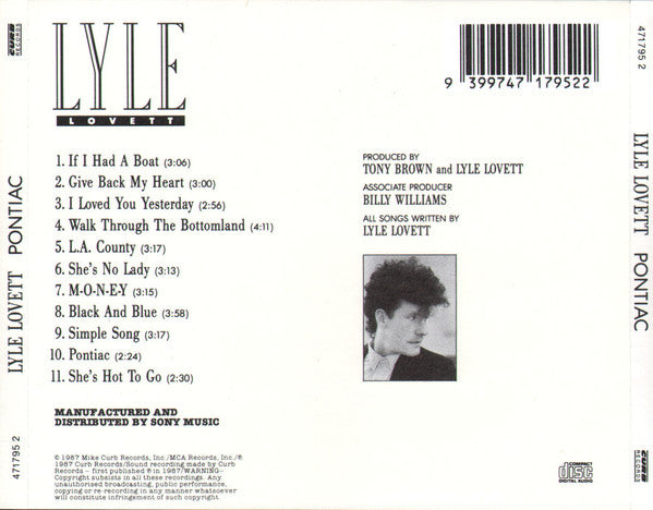 Lyle Lovett : Pontiac (CD, Album)