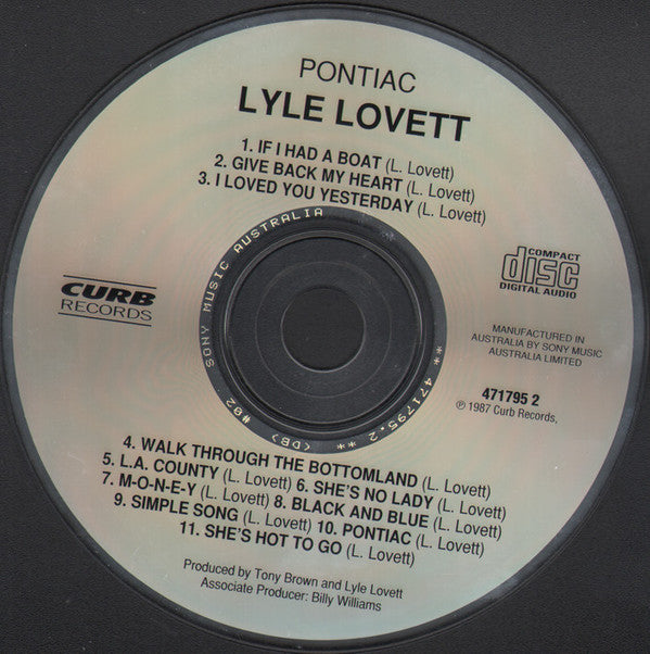 Lyle Lovett : Pontiac (CD, Album)
